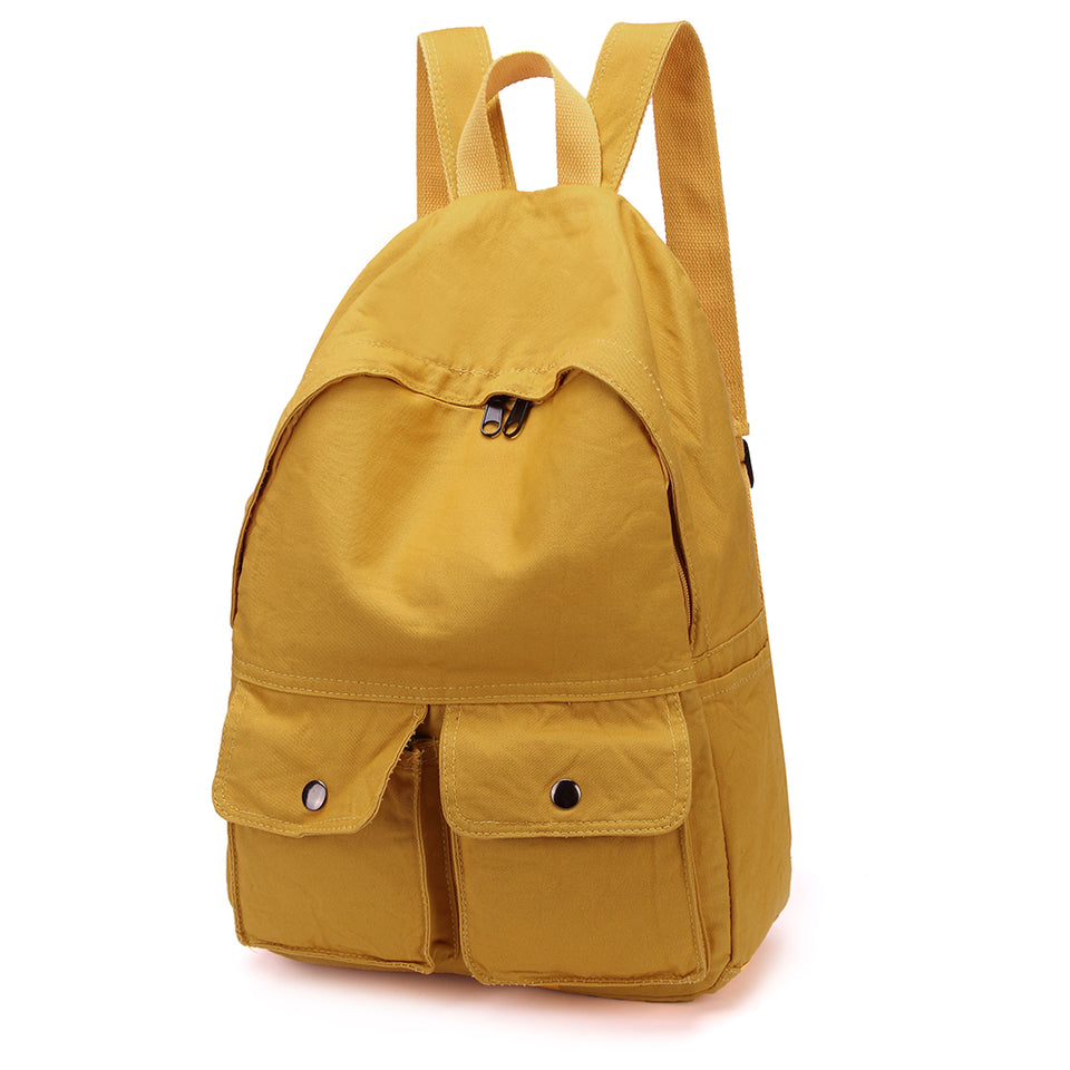 Soft canvas backpack in Yellow